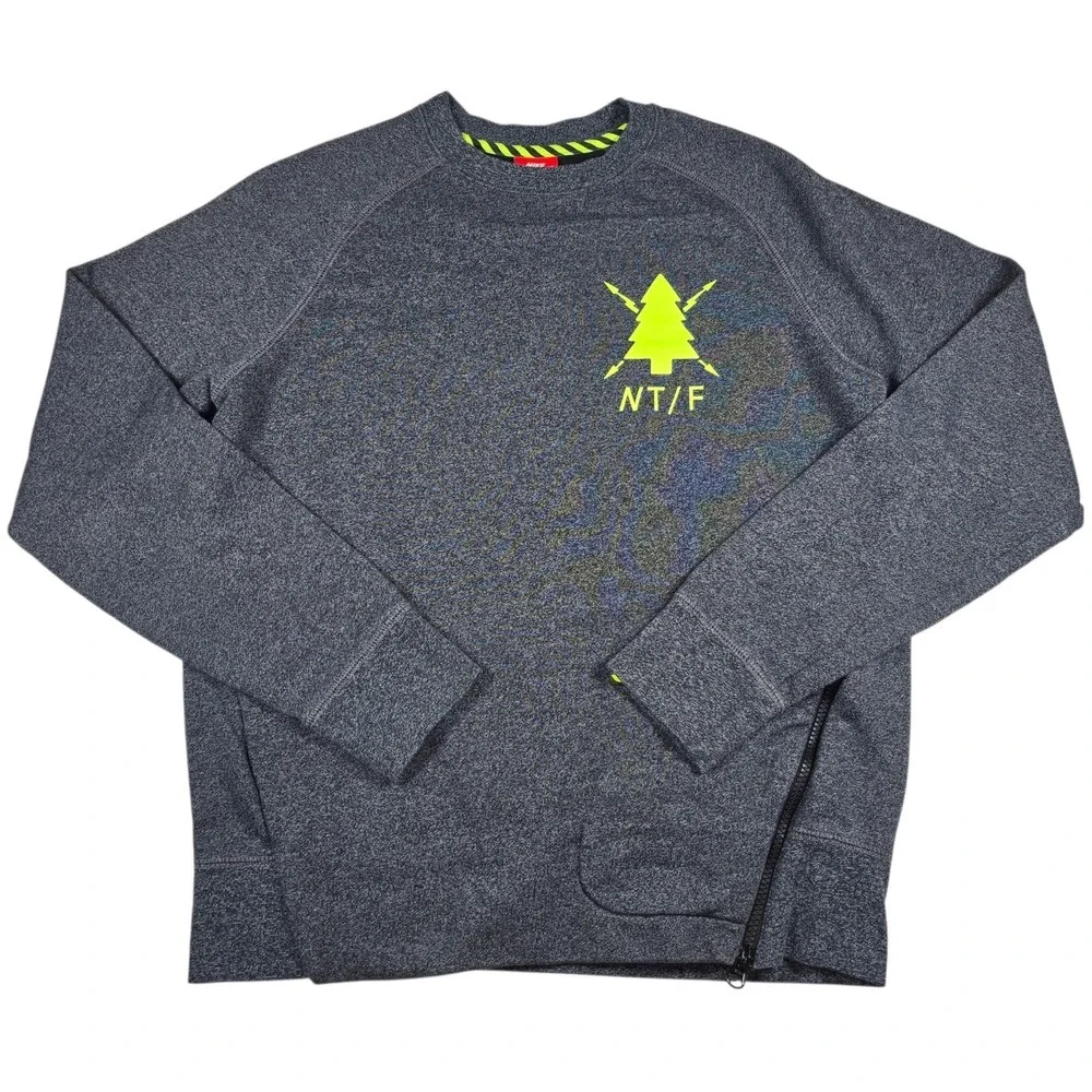 Nike Track & Field Gray Activewear Crew Neck Sportswear Sweatshirt- Men's Sz Med